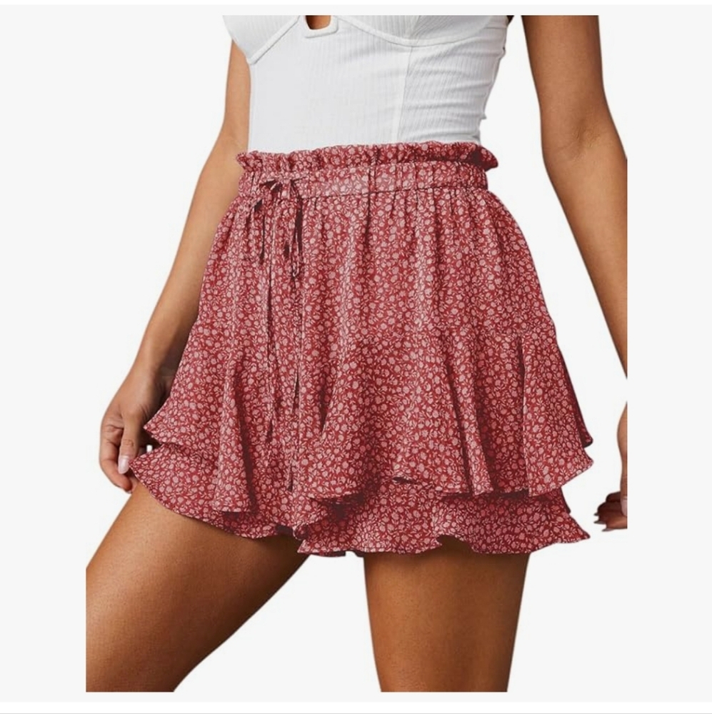 Womens Large Mini Flowy Summer Skirts